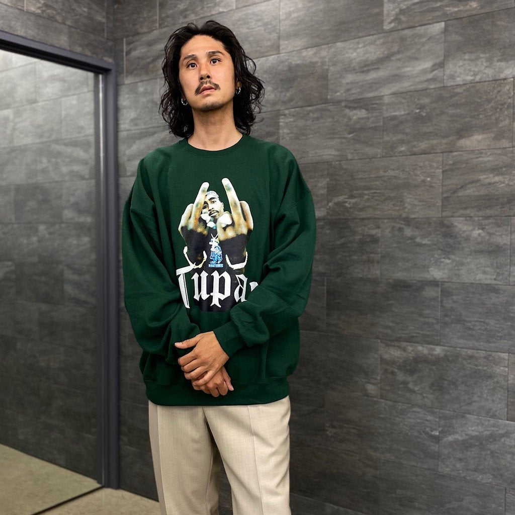 TUPAC | 圓領運動衫#綠 [TUPAC-WM-SS04]