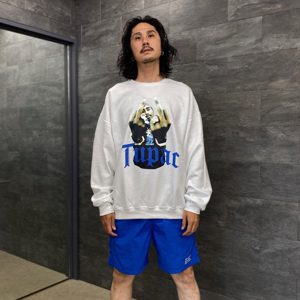 TUPAC | 圓領運動衫#白色 [TUPAC-WM-SS04]