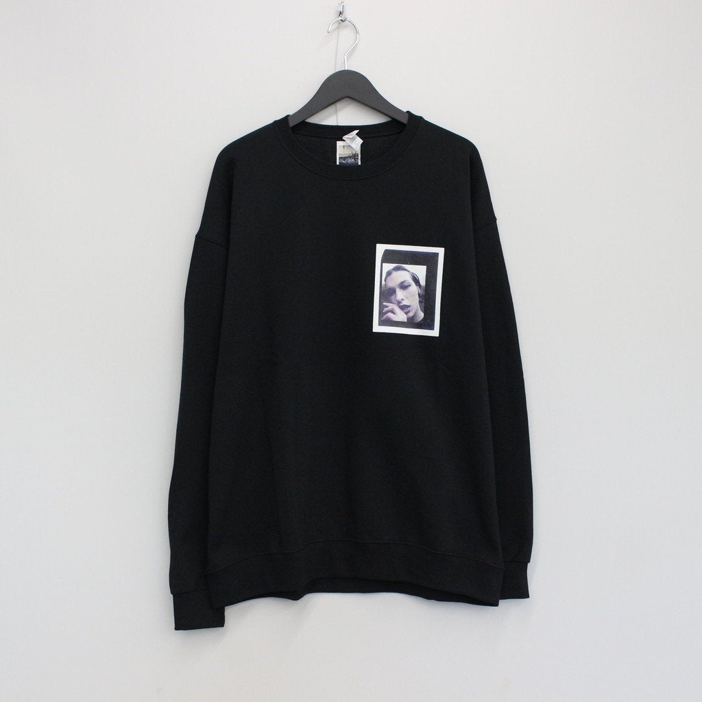 DAVIDE SORRENTI | CREW NECK SWEAT SHIRT -TYPE 2- #BLACK [DAVIDESORRENTI-WM-SS07]
