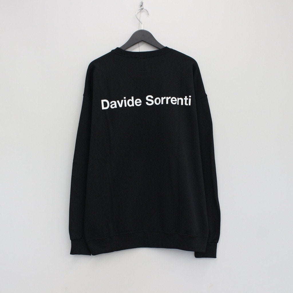 DAVIDE SORRENTI | CREW NECK SWEAT SHIRT -TYPE 2- #BLACK [DAVIDESORRENTI-WM-SS07]