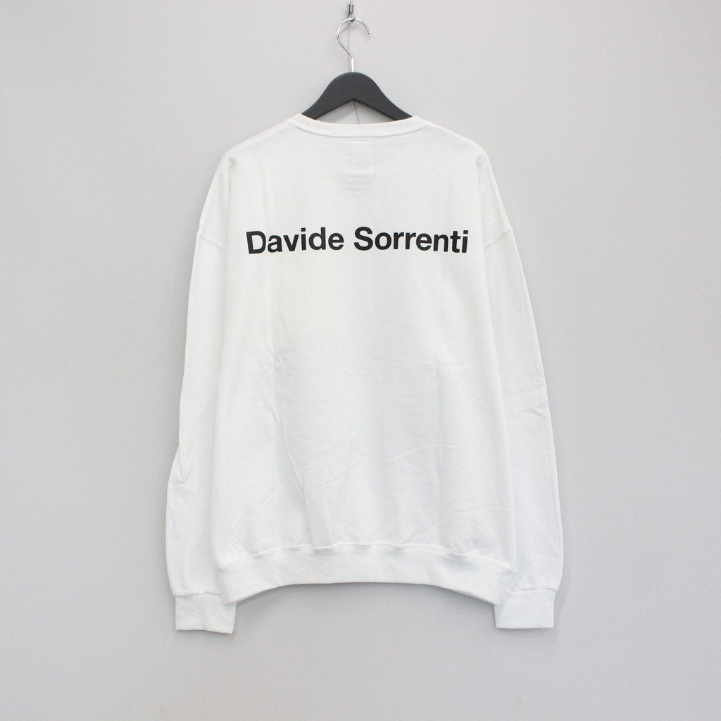 DAVIDE SORRENTI | CREW NECK SWEAT SHIRT -TYPE 2- #WHITE  [DAVIDESORRENTI-WM-SS07]