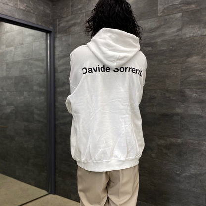 DAVIDE SORRENTI | PULLOVER HOODED SWEAT SHIRT -TYPE 2- #WHITE [DAVIDESORRENTI-WM-SS05]