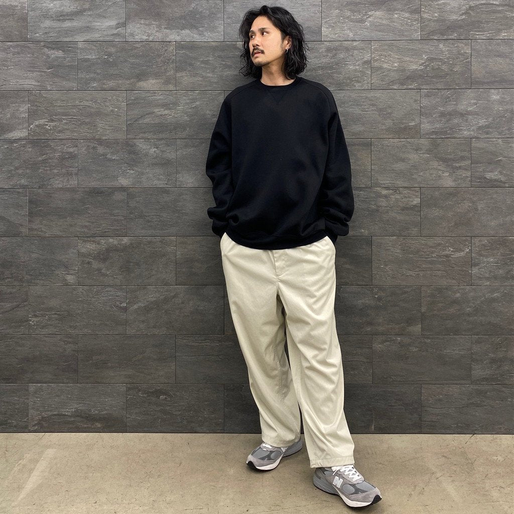 高科技衛衣圓領自由袖 #黑色 [BE-50023W]