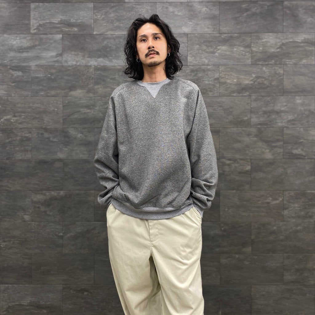 TECH SWEAT CREW FREEDOM SLEEVE #SALT PEPPER [BE-50023W]