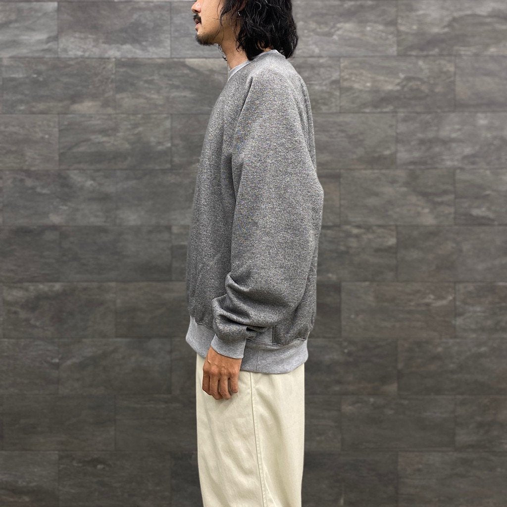 TECH SWEAT CREW FREEDOM SLEEVE #SALT PEPPER [BE-50023W]