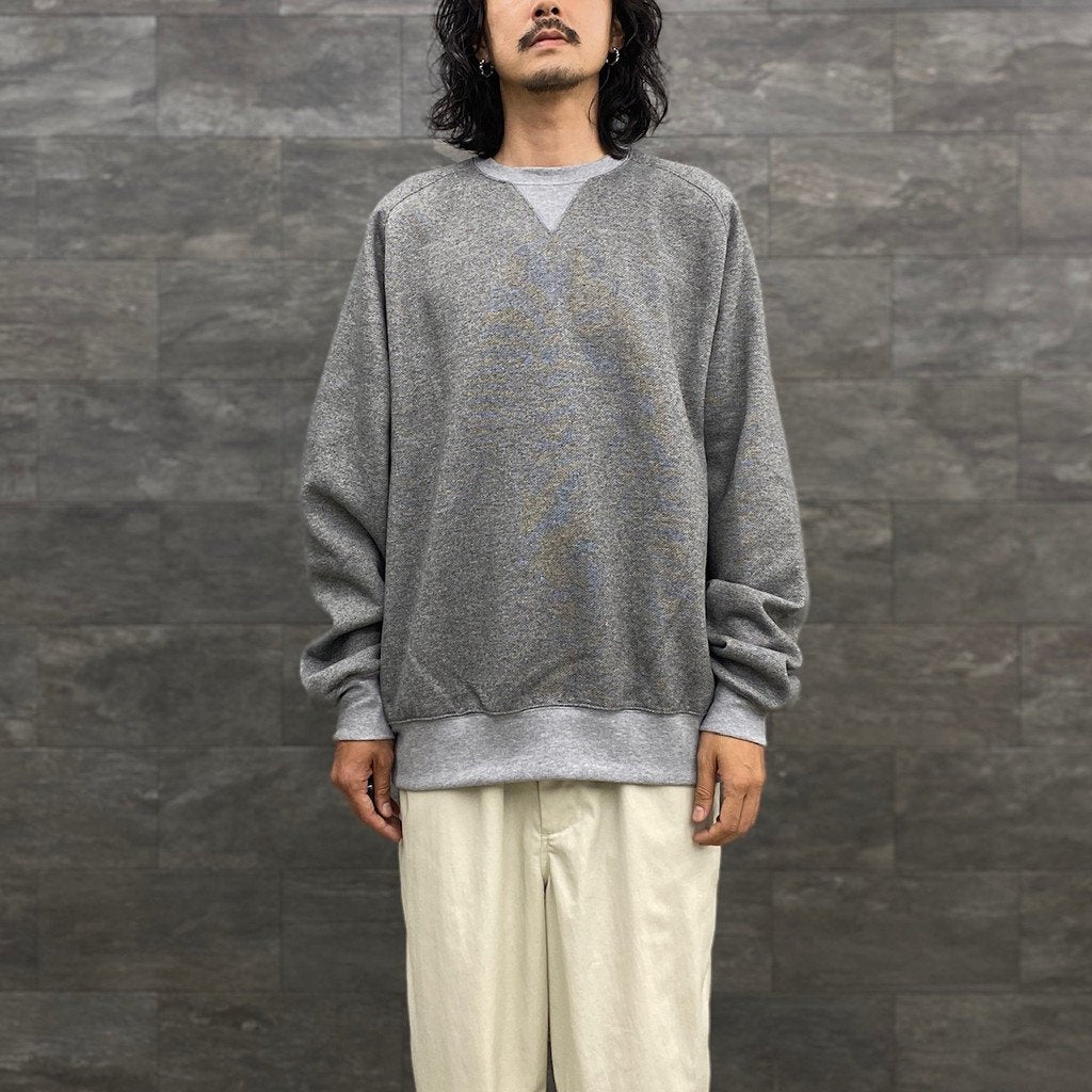 TECH SWEAT CREW FREEDOM SLEEVE #SALT PEPPER [BE-50023W]