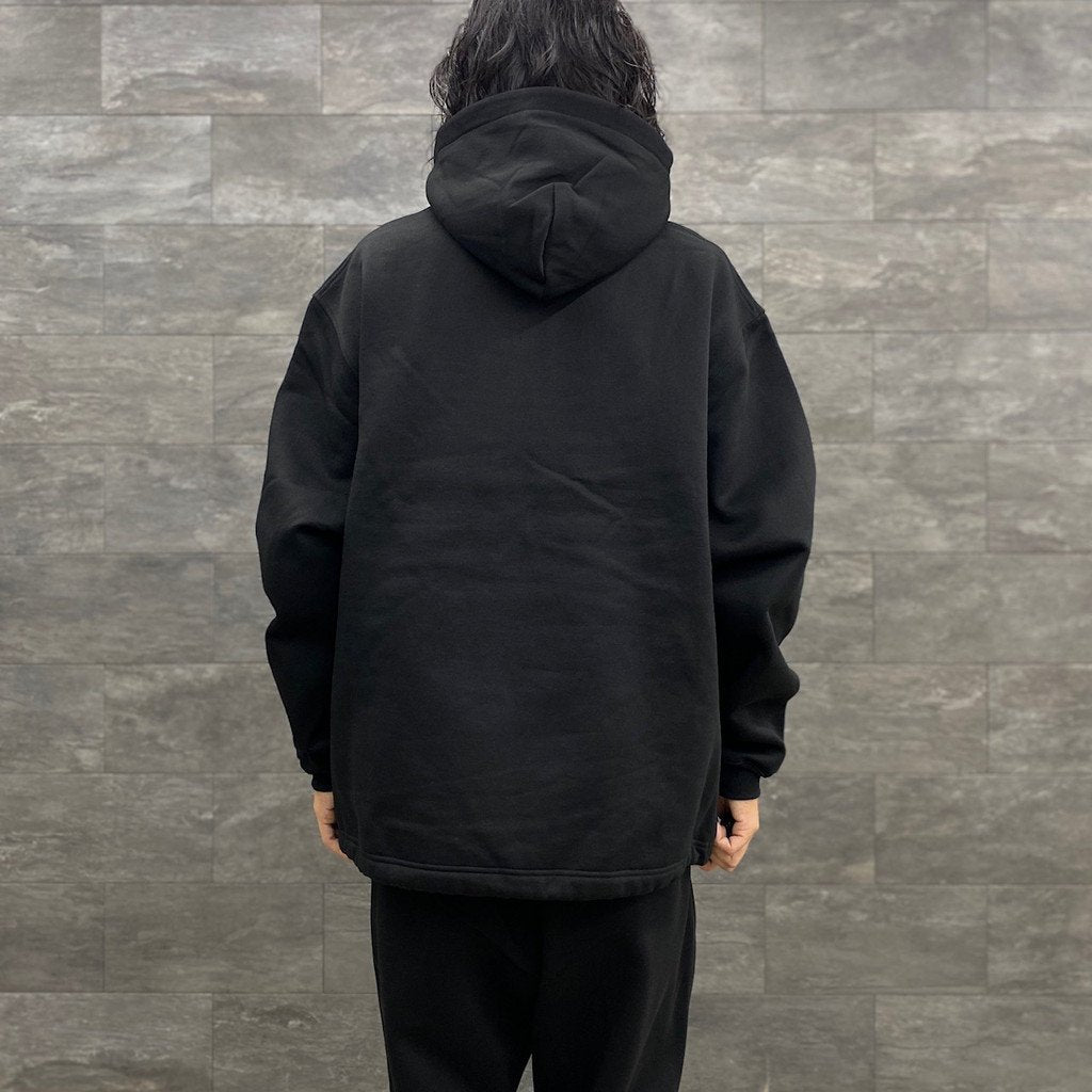 科技感衛衣連帽派克大衣 #黑色 [BE-53023W]