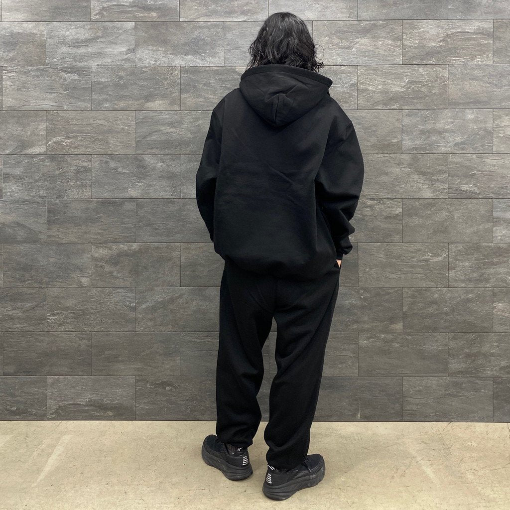 科技感衛衣連帽派克大衣 #黑色 [BE-53023W]