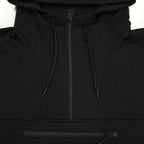 科技感衛衣連帽派克大衣 #黑色 [BE-53023W]