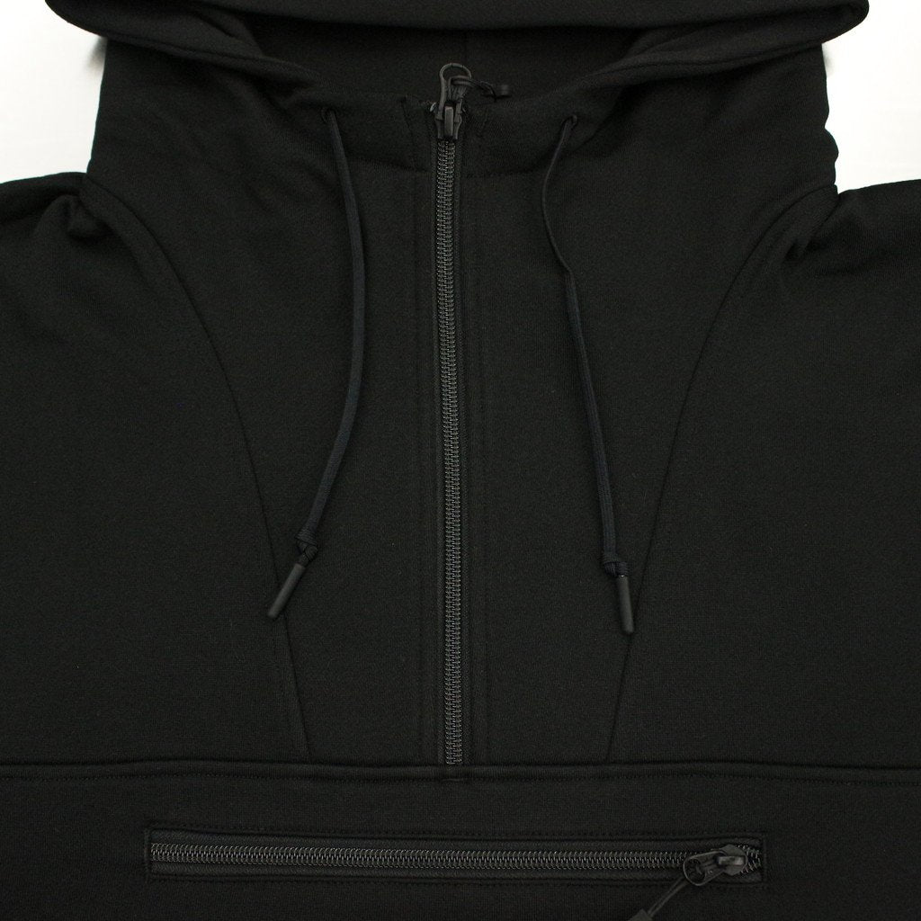 科技感衛衣連帽派克大衣 #黑色 [BE-53023W]