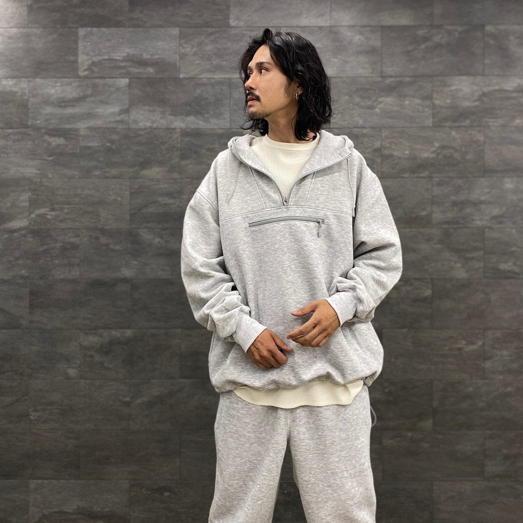 TECH SWEAT ANORAK PARKA #HEATHER GRAY [BE-53023W]
