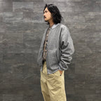 TECH SWEAT CARDIGAN #SALT PEPPER [BE-54023W]