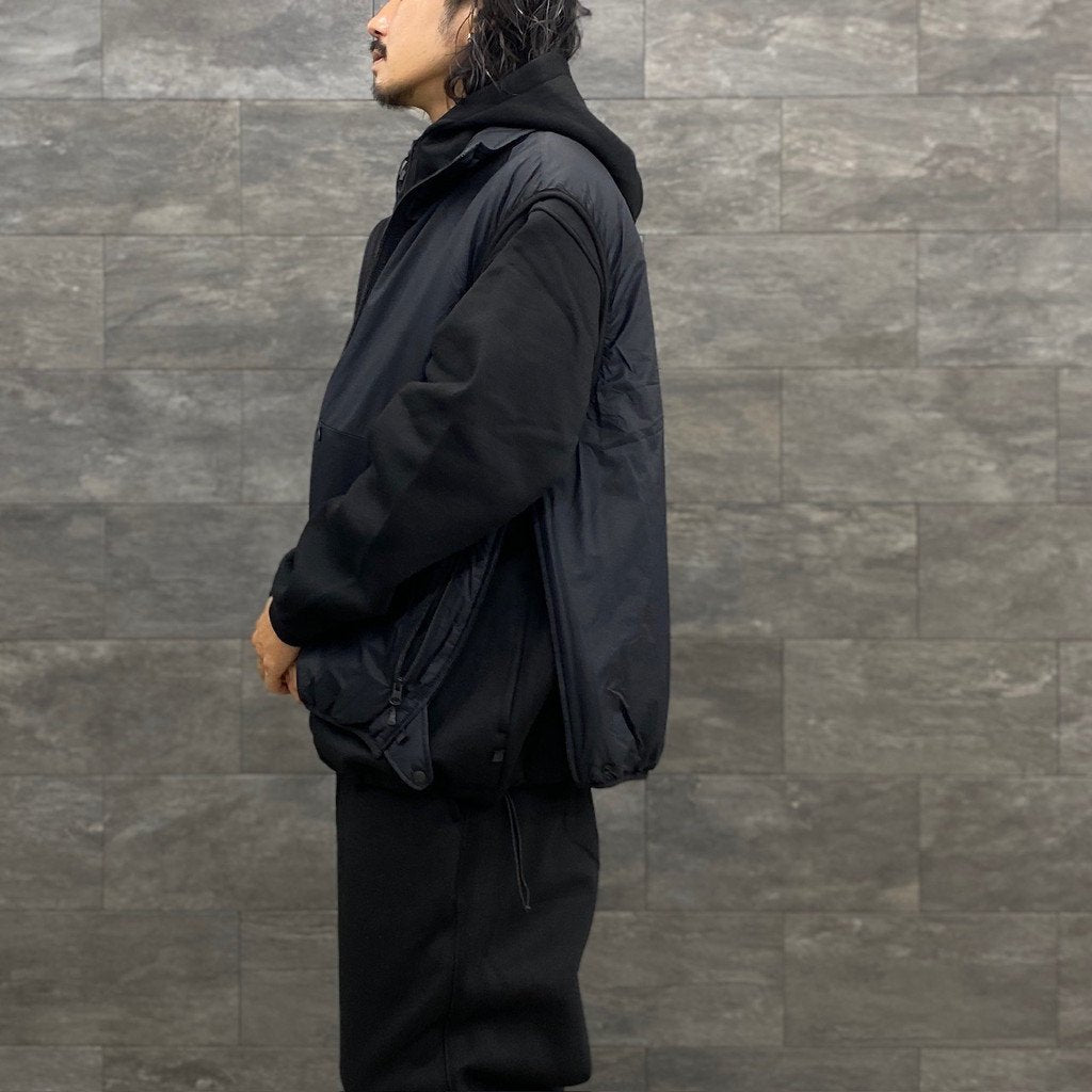TECH REVERSIBLE PULLOVER PUFF VEST #BLACK [BJ-23023W]
