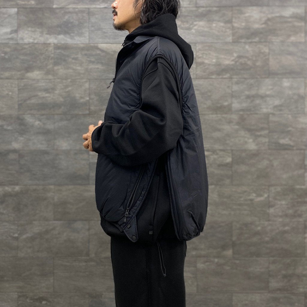 TECH REVERSIBLE PULLOVER PUFF VEST #BLACK [BJ-23023W]
