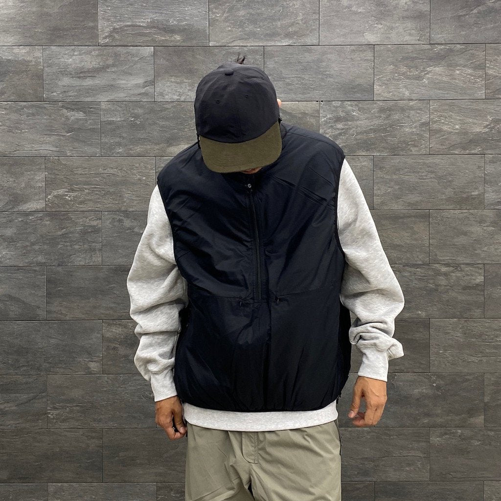 TECH REVERSIBLE PULLOVER PUFF VEST #BLACK [BJ-23023W]