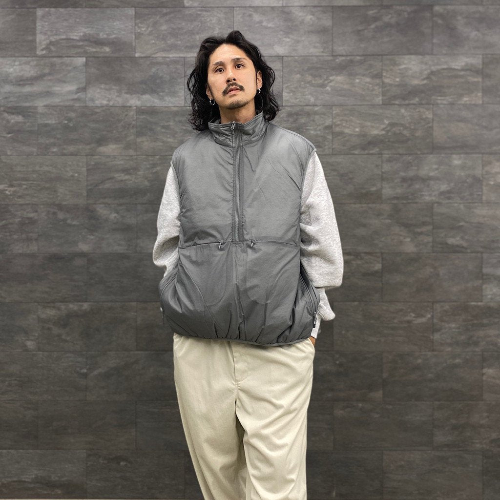 科技雙面套頭蓬鬆馬甲 #灰色 [BJ-23023W]