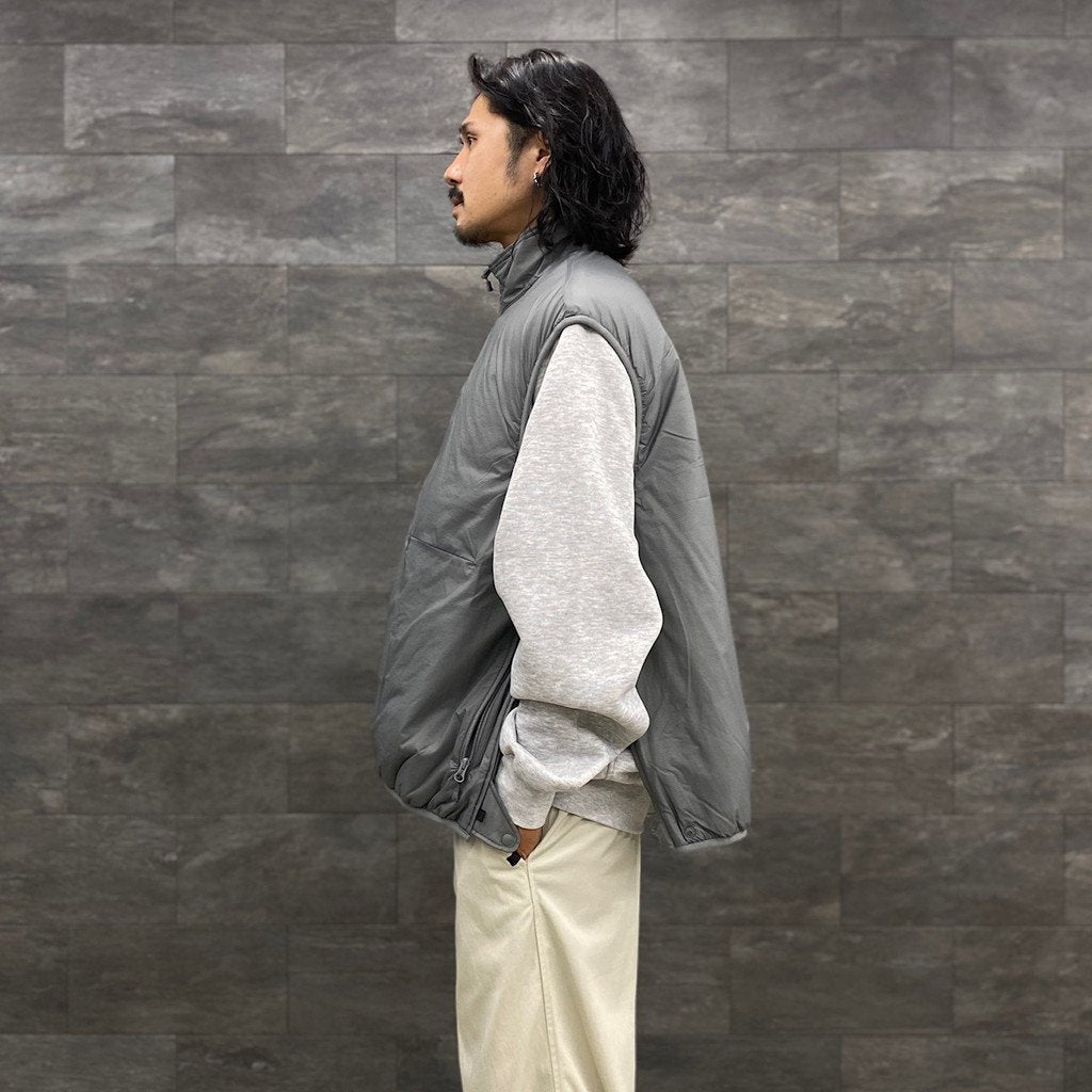 科技雙面套頭蓬鬆馬甲 #灰色 [BJ-23023W]