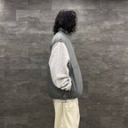 科技雙面套頭蓬鬆馬甲 #灰色 [BJ-23023W]