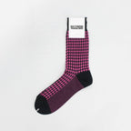 GINGHAM CHECK JACQUARD SOCKS #PINK [WMGP-SO03]