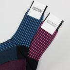 GINGHAM CHECK JACQUARD SOCKS #PINK [WMGP-SO03]