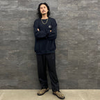 CREW NECK SWEAT SHIRT -TYPE 2- #BLACK [23FWE-WMC-SS02]