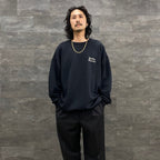 CREW NECK SWEAT SHIRT -TYPE 2- #BLACK [23FWE-WMC-SS02]