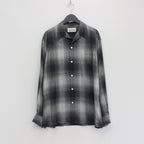 OMBRE CHECK OPEN COLLAR SHIRT L/S #GRAY [23FWE-WMS-OC01]