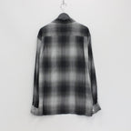 OMBRE CHECK OPEN COLLAR SHIRT L/S #GRAY [23FWE-WMS-OC01]