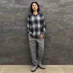 OMBRE CHECK OPEN COLLAR SHIRT L/S #GRAY [23FWE-WMS-OC01]