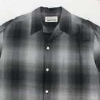 OMBRE CHECK OPEN COLLAR SHIRT L/S #GRAY [23FWE-WMS-OC01]