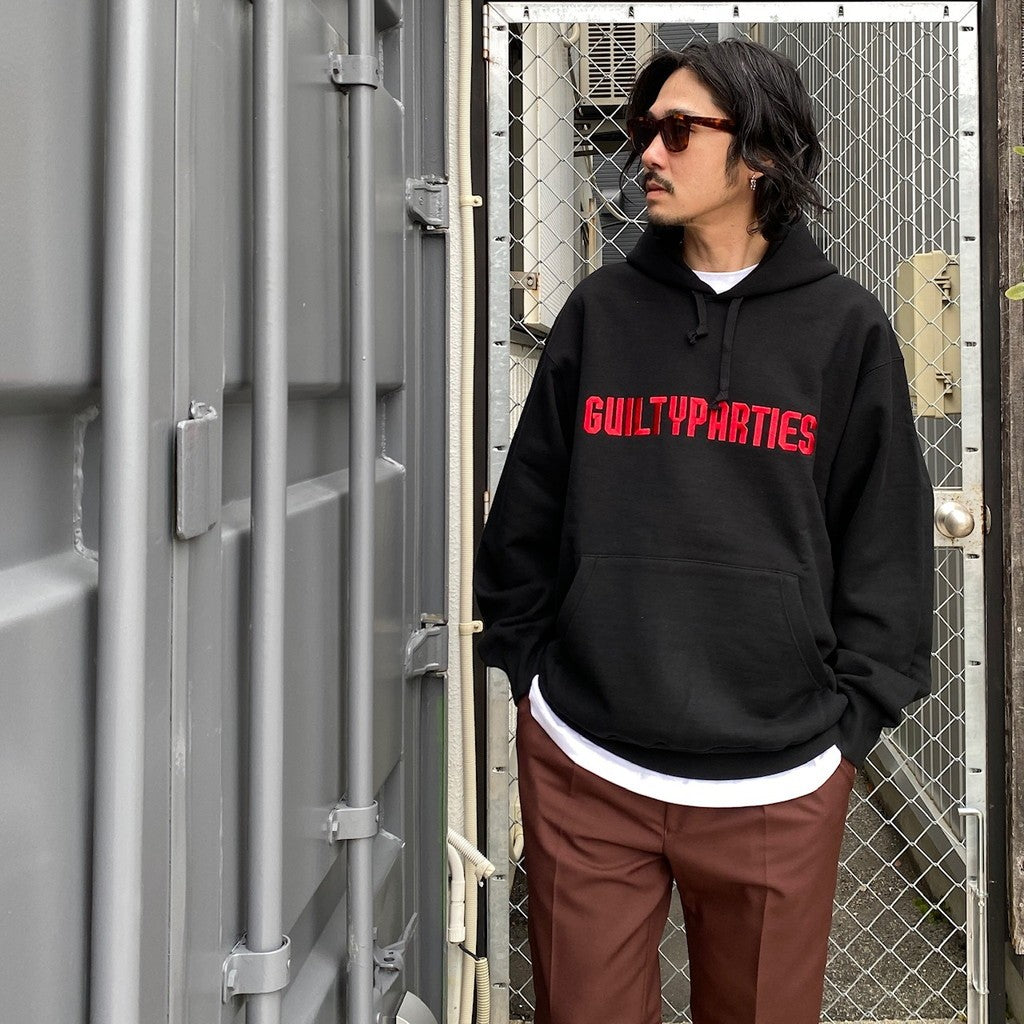 HEAVY WEIGHT PULLOVER HOODED SWEAT SHIRT -TYPE 3- #BLACK [24SS-WMC-SS08]