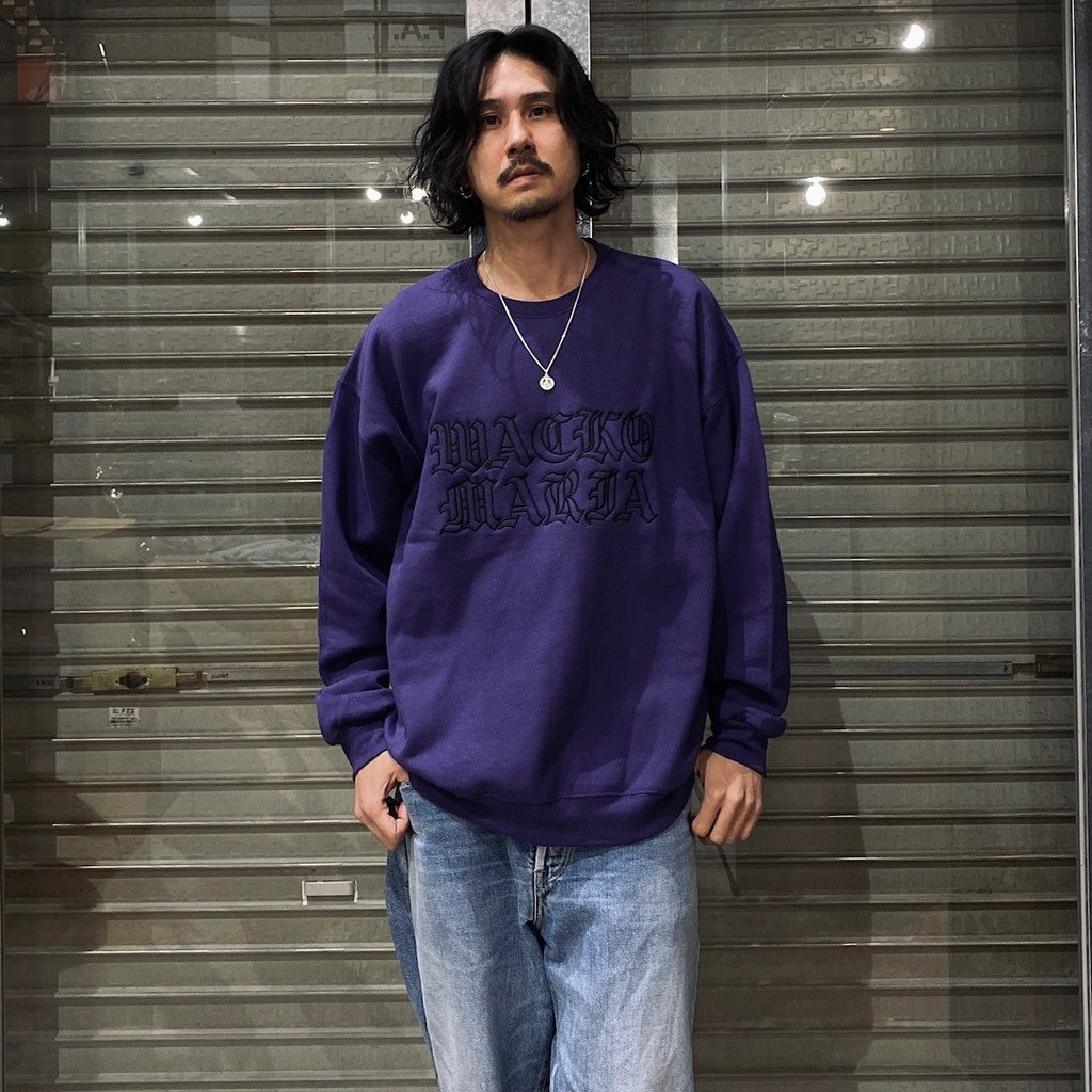 CREW NECK SWEAT SHIRT -TYPE 1- #PURPLE [24SS-WMC-SS01]