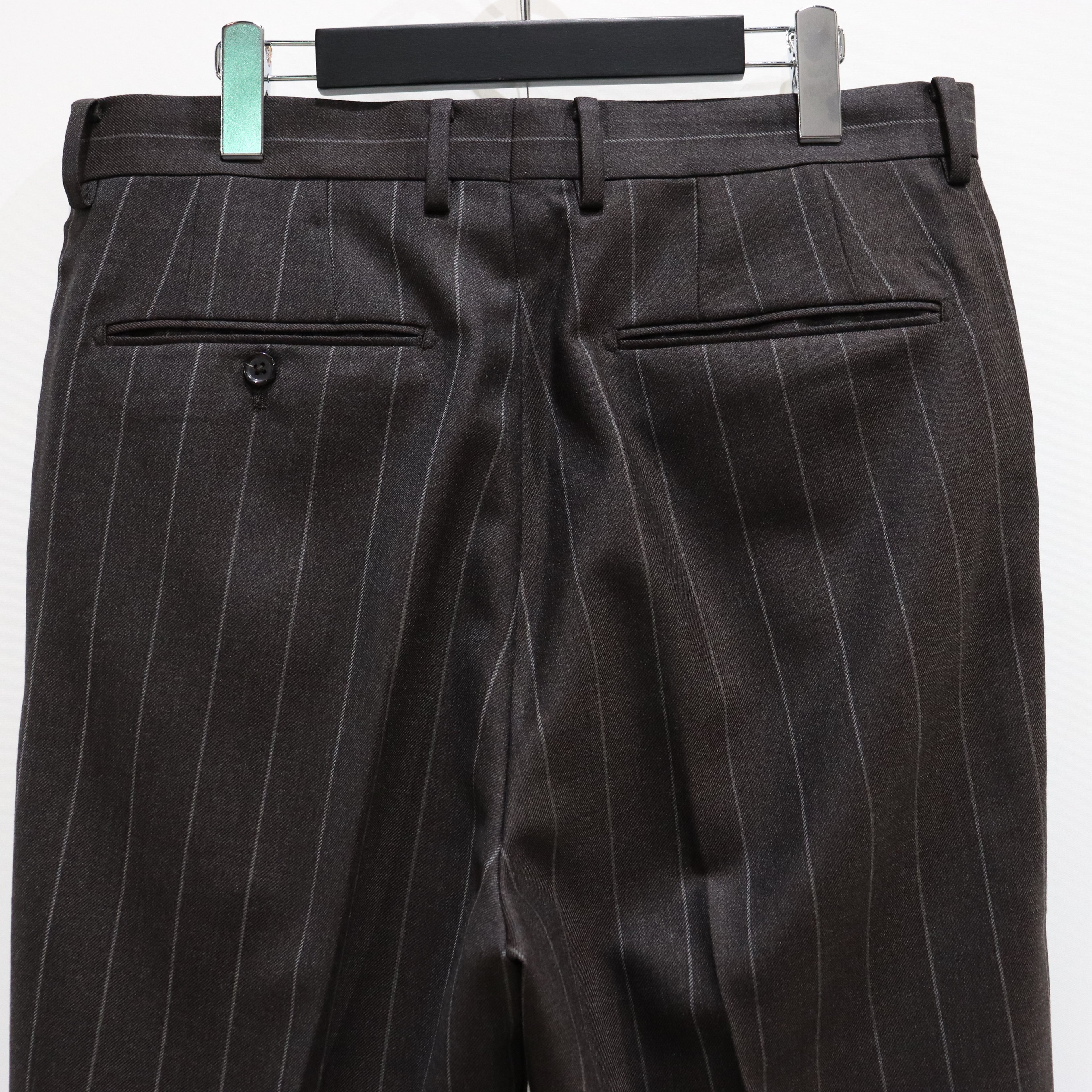 DOUBLE PLEATED TROUSERS #CHARCOAL [23FW-WMP-TR21]