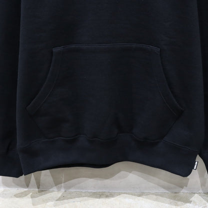 HEAVY WEIGHT PULLOVER HOODED SWEAT SHIRT -TYPE 3- #BLACK [24SS-WMC-SS08]