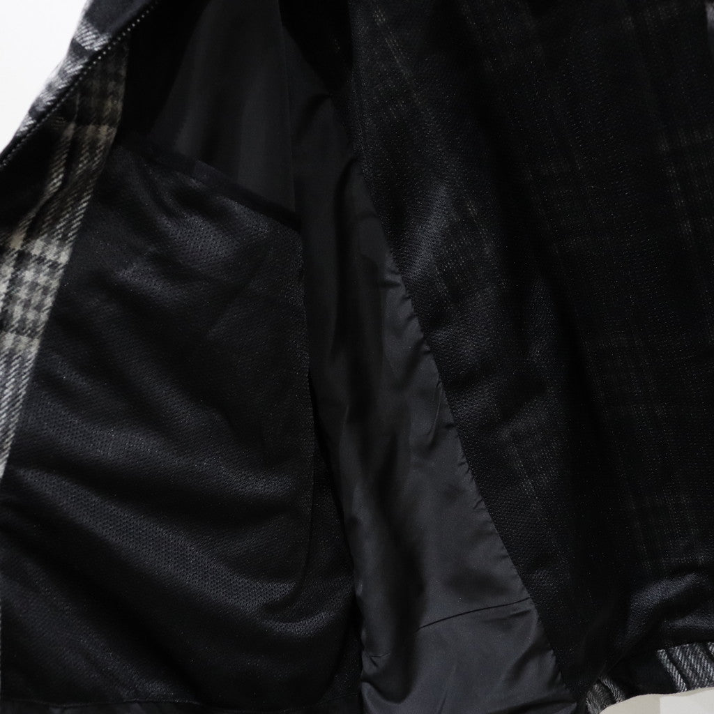 PLAID FLANNEL SWING TOP #BLACK [FW23-JK10]