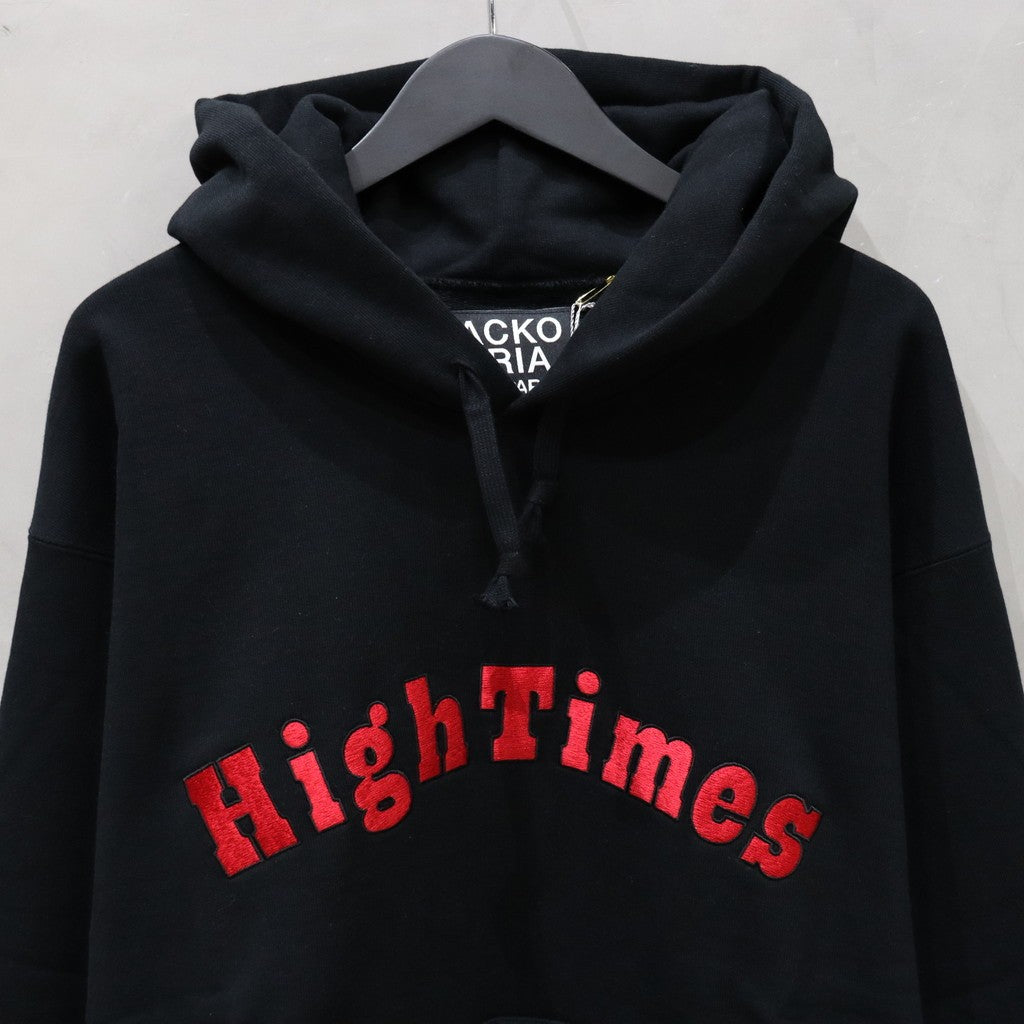 HIGHTIMES | HEAVY WEIGHT PULLOVER HOODED SWEAT SHIRT -TYPE 1- #BLACK [HIGHTIMES-WM-SS11]