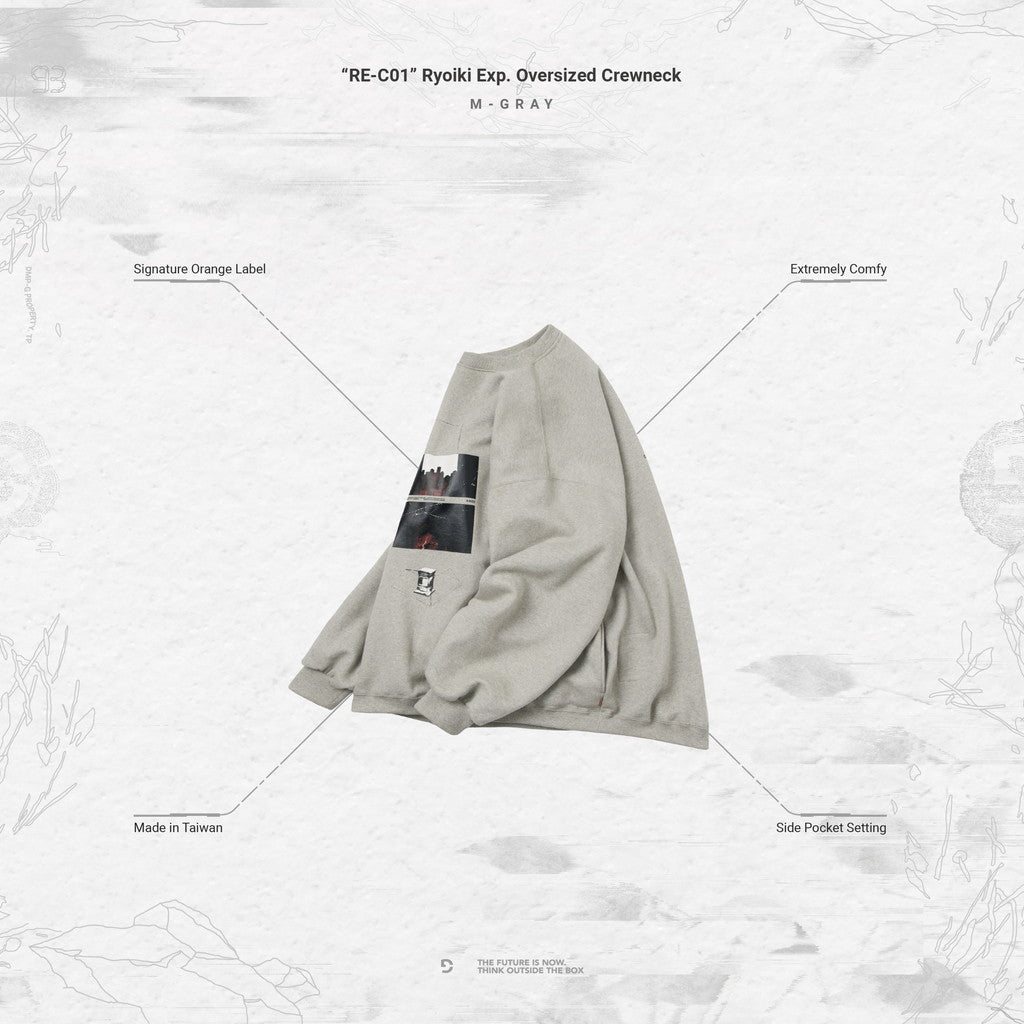「RE-C01」Ryoiki Exp. 超大圓領毛衣 #M-GRAY [GOOPI-23AW-DEC-03]
