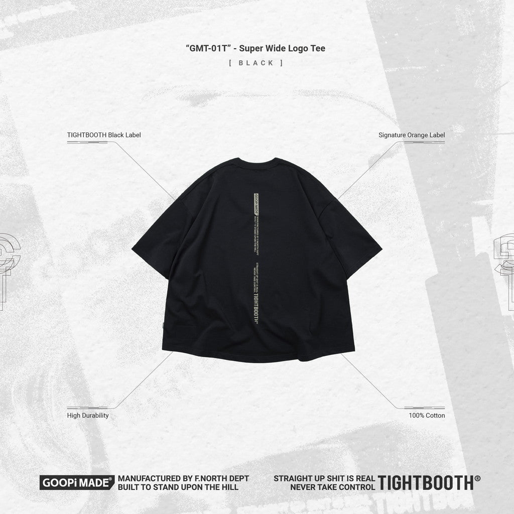 TBPR | “GMT-01T”超寬標誌 T 卹 #黑色 [GOOPI-23AW-DEC-TBPR-01]