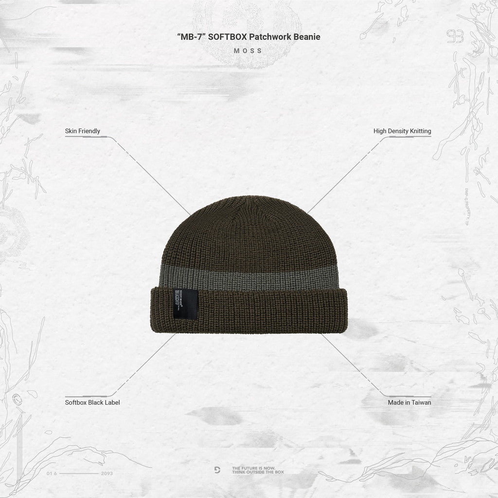 「MB-7」 SOFTBOX Patchwork Beanie #MOSS [GOOPI-23AW-NOV-04]