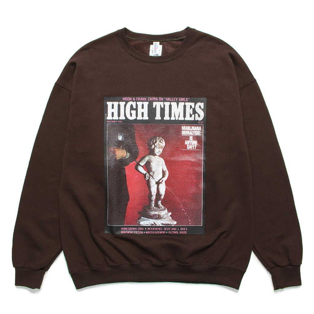 HIGHTIMES | CREW NECK SWEAT SHIRT -TYPE 1- #BROWN [HIGHTIMES-WM-SS09]