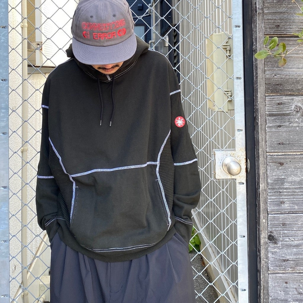 WIDE RIB CUT HEAVY HOODY #BLACK [CES25CS16]