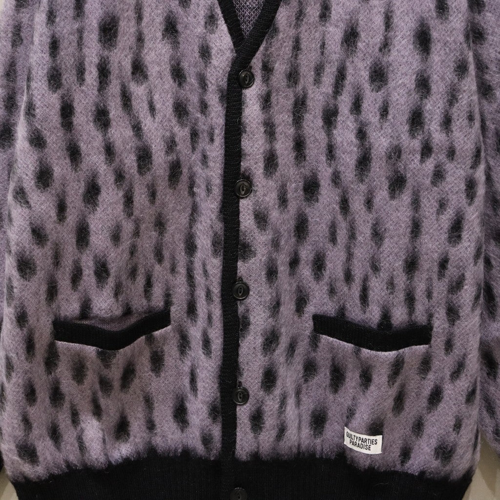 LEOPARD MOHAIR CARDIGAN #PURPLE [24SS-WMK-KN09]