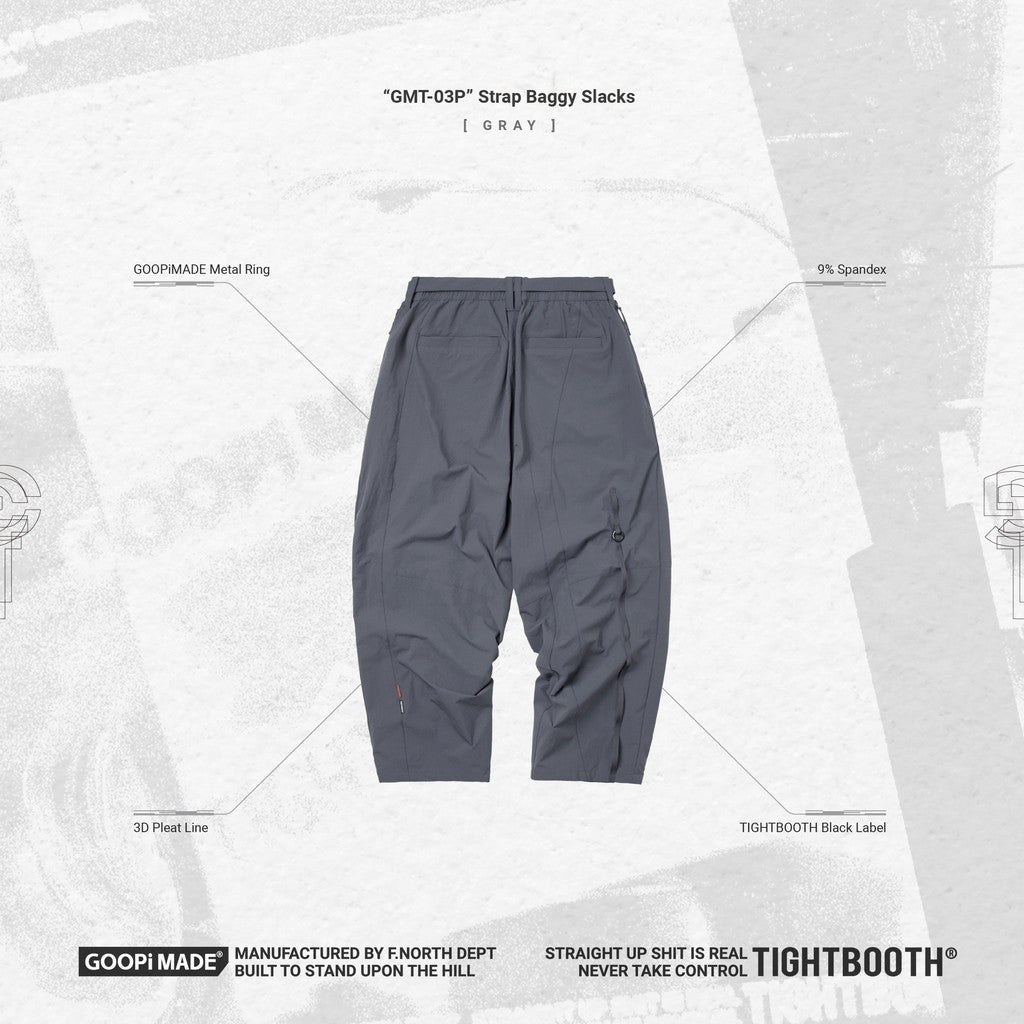 TBPR |「GMT-03P」肩帶寬鬆休閒褲#GRAY [GOOPI-23AW-DEC-TBPR-05]