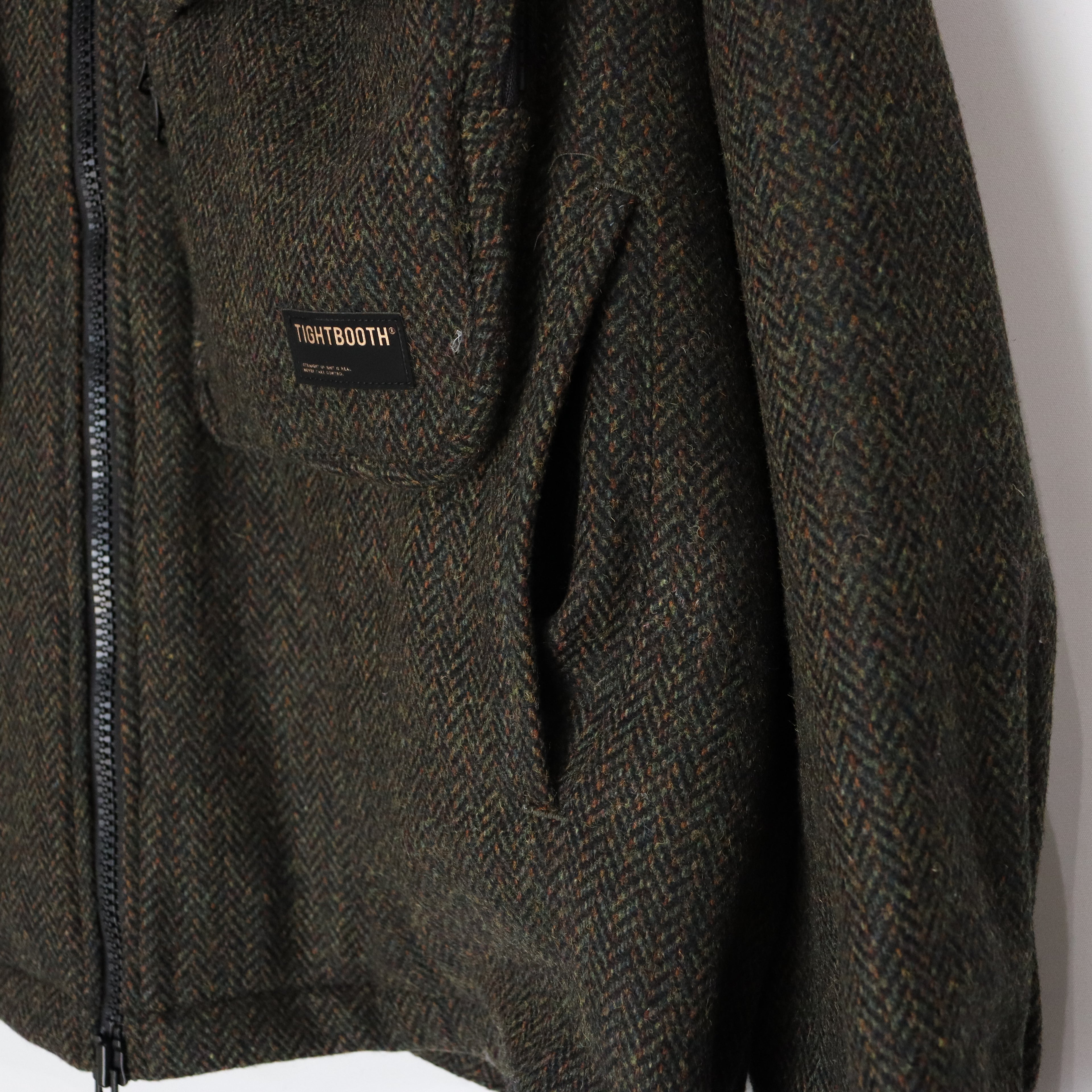 TWEED PUFFY JKT #OLIVE [FW23-JK03]