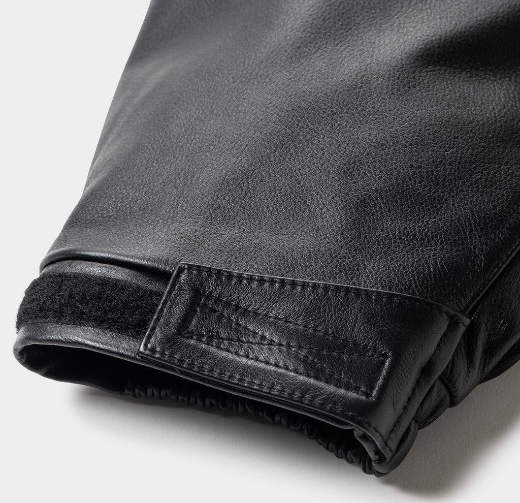 TBKB | SHORT LEATHER MONSTER PARKA #BLACK [FW23-TBKB01]