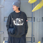 WASHED DIMENSIONS CREW NECK #BLACK [CES25CS08]