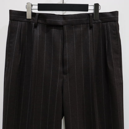 DOUBLE PLEATED TROUSERS #CHARCOAL [23FW-WMP-TR21]