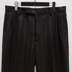 DOUBLE PLEATED TROUSERS #CHARCOAL [23FW-WMP-TR21]