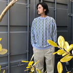 圓領毛衣 -2 型 - #藍色 [24SS-WMK-KN23]