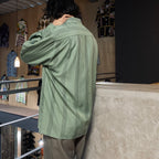 條紋開領襯衫 L/S #GREEN [24SSE-WMS-OC01]